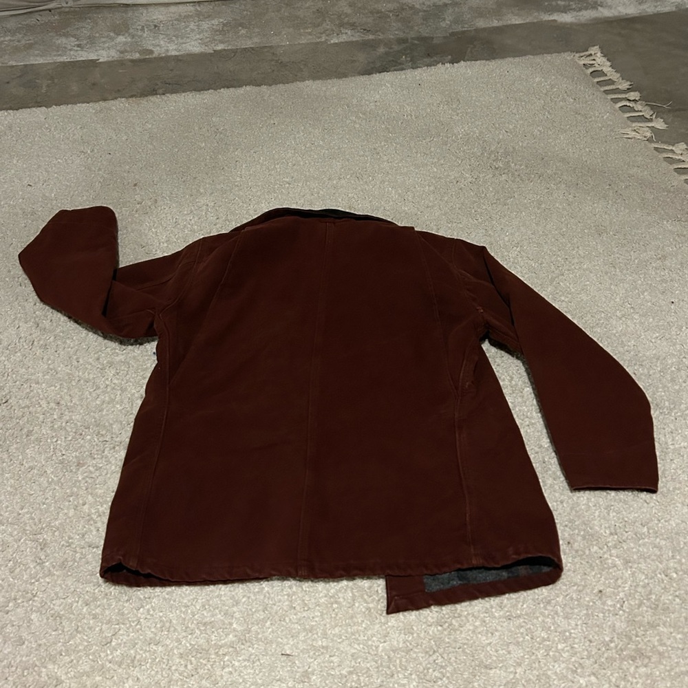 Carhartt chore coat blanket lined size medium CO2 CLY burgundy vintage - Picture 9 of 9